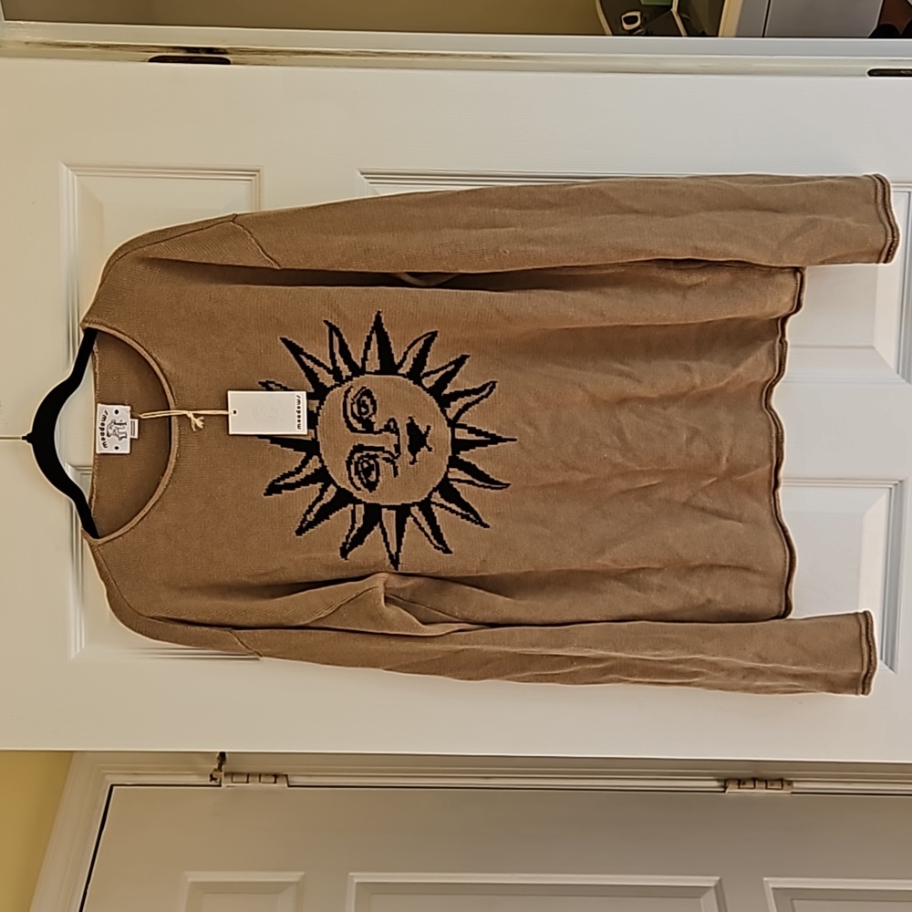 Meadows Soleil Knit Linen Sweater US size 14